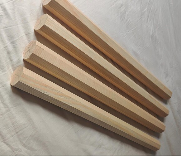 Tapered octagonal legs