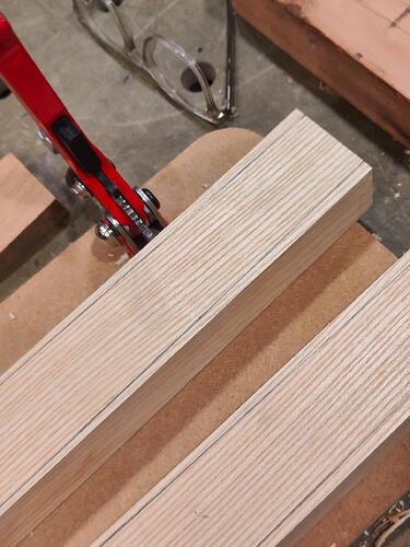 Layout lines on leg blanks