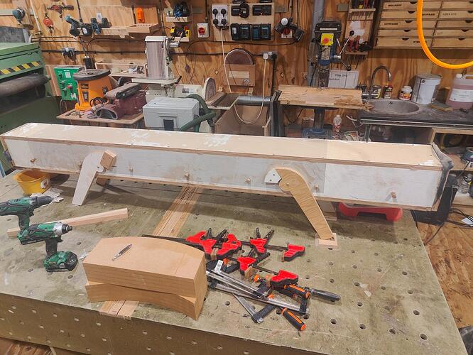 Steam box with bending form