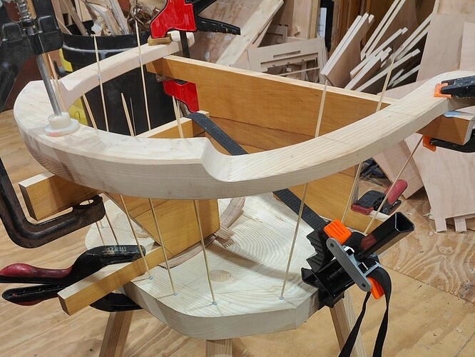 Bamboo skewers represent spindle placement