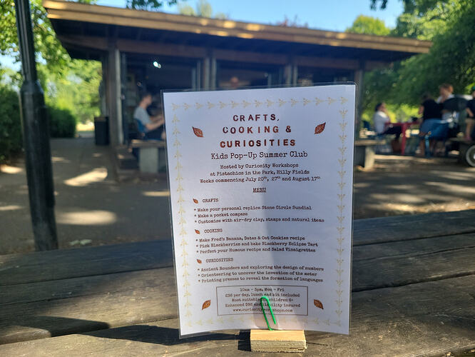 Pop-Up Summer Club Menu