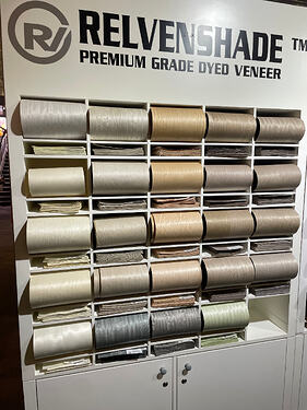 Paper thin wood veneer samples